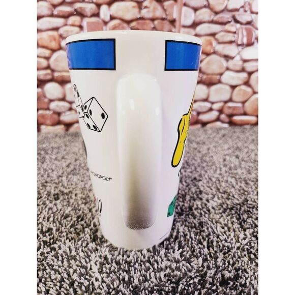 1999 HASBRO MR. MONOPOLY BOARD GAME CERAMIC COFFEE MUG CUP 2 SIDED - Picture 4 of 8